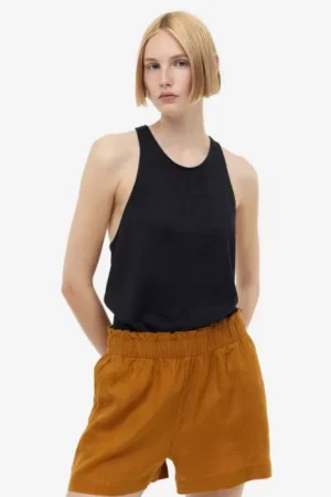 Linen-blend Tank Top