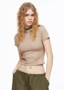 Cotton jersey top - Beige