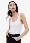 Ribbed Tank Top - White