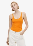 Ribbed Tank Top - Orange